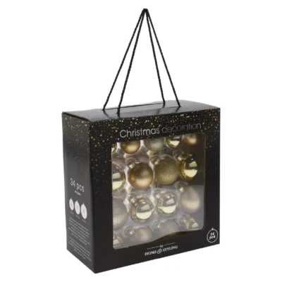 Božićne kuglice set 34 kom zlatne