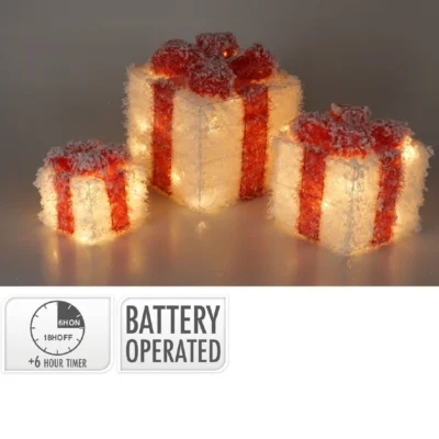 LED poklon kutija crvena