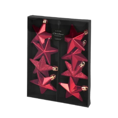 Zvjezdice 65 mm set 8 kom crvena