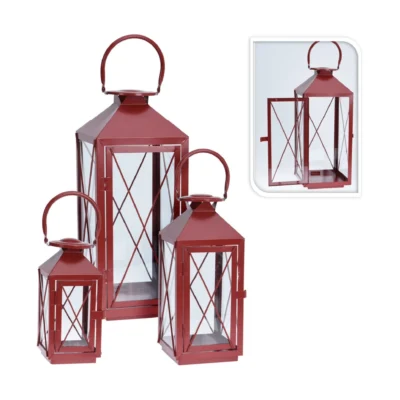 Lanterna crvena set 3 kom