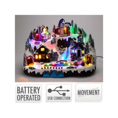 Scena božićno selo 41 cm