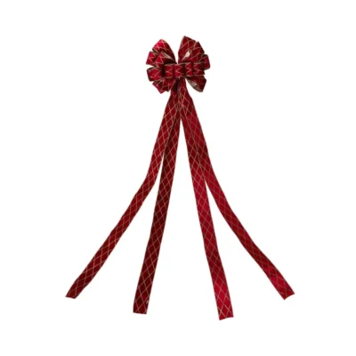 Vrh za bor mašna crvena