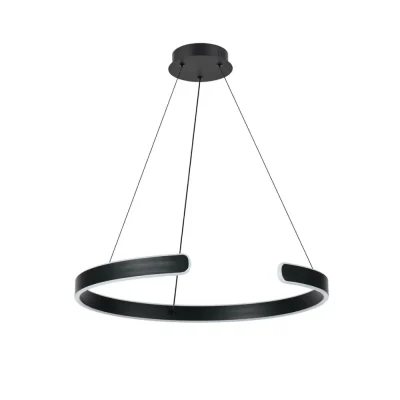 Svjetiljka LED viseća Rhea D600 45W3000-4000-6500K crna